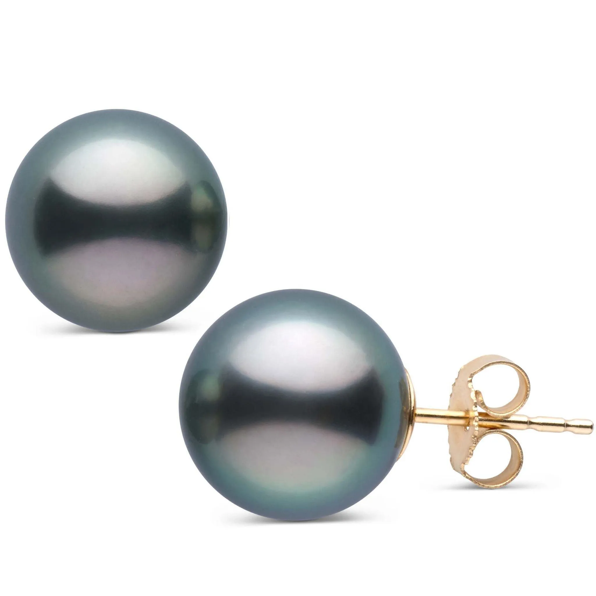 11.0-12.0 mm AAA Tahitian Pearl Stud Earrings