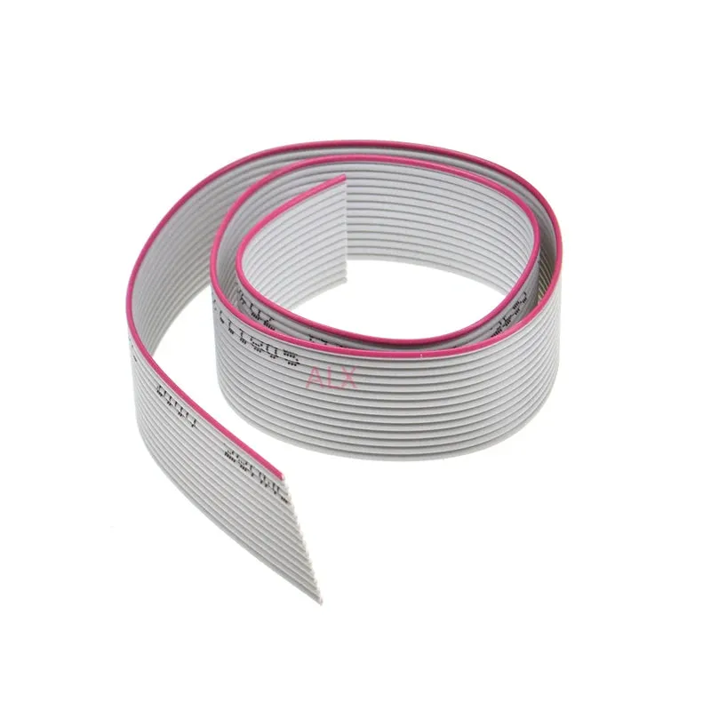 2Meter 6P/10P/12P/14P/16P/20P/40P 1.27Mm Pitch Grey Flat Ribbon Cable 6/8/10/16/20/40 Pin 28Awg Wire