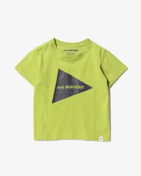 and wander Big Logo T Kids Yellow Green