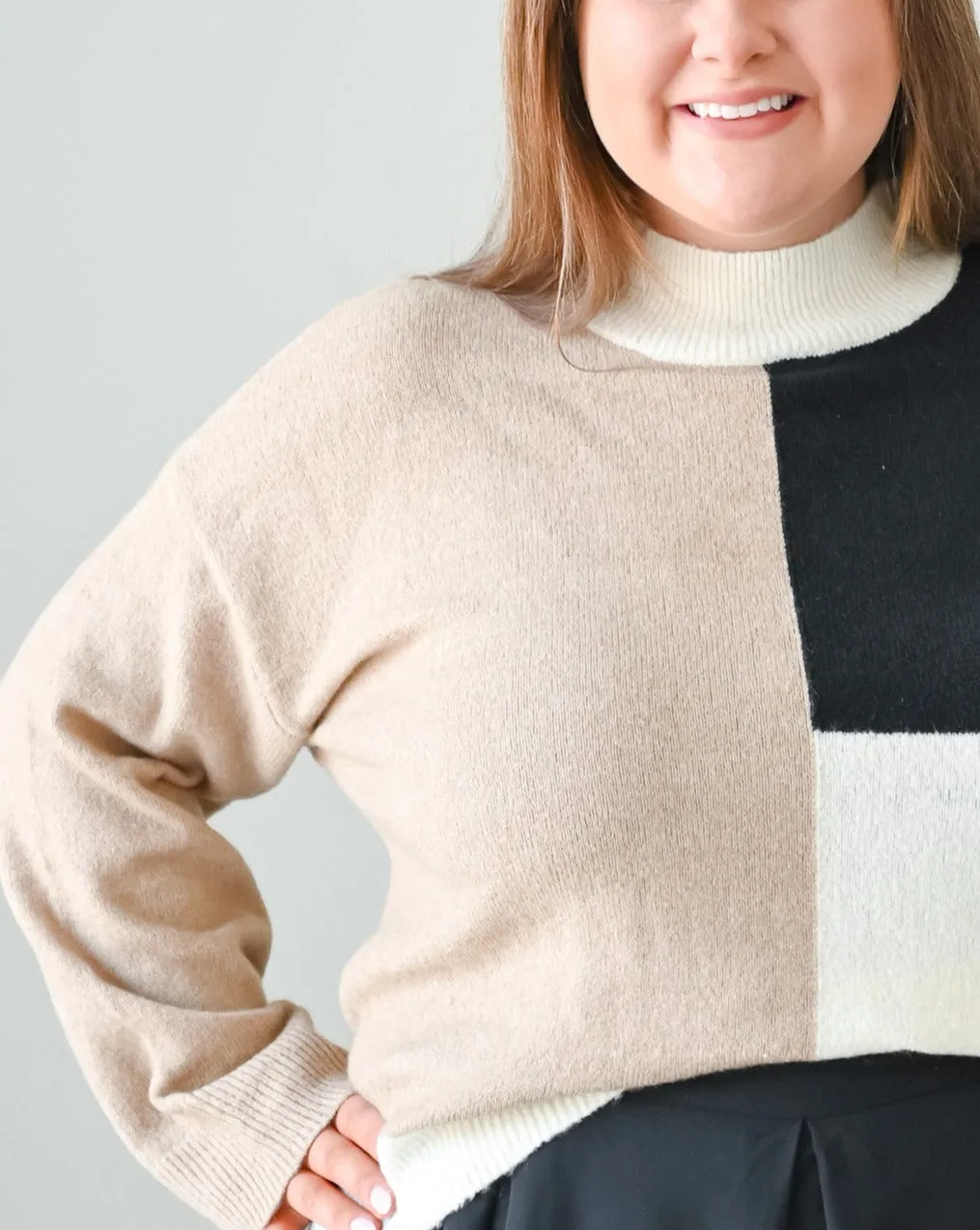 Around the Block Mock Neck Sweater