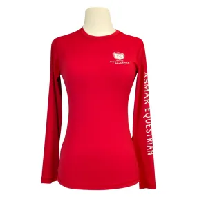 Asmar Equestrian Sustainable Logo Tee in Red - Women's Small