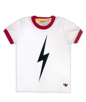 Aviator Nation Kids Bolt Ringer Tee White/Red