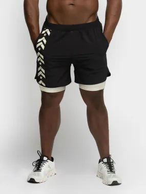 BARRY'S BLACK SHORT 5IN LINED