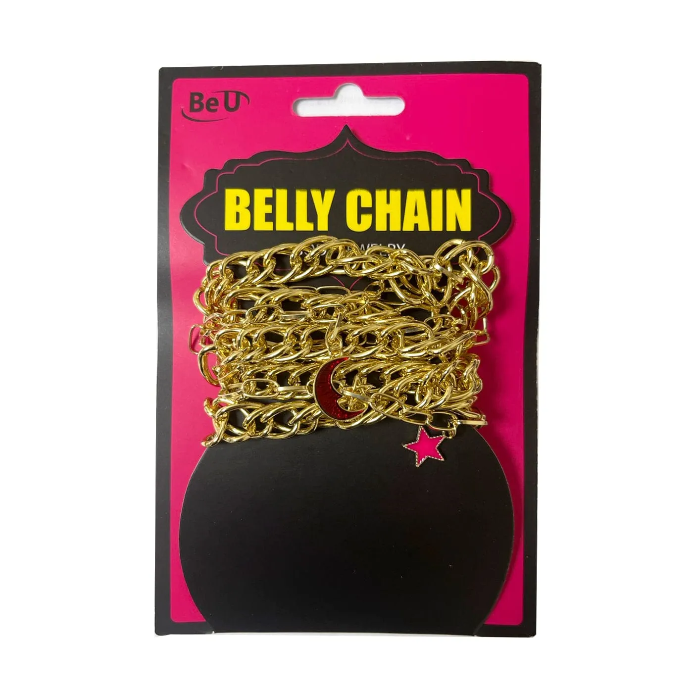 BE U | Big Belly Chain Body Jewelry Red Moon, Planet, & Star