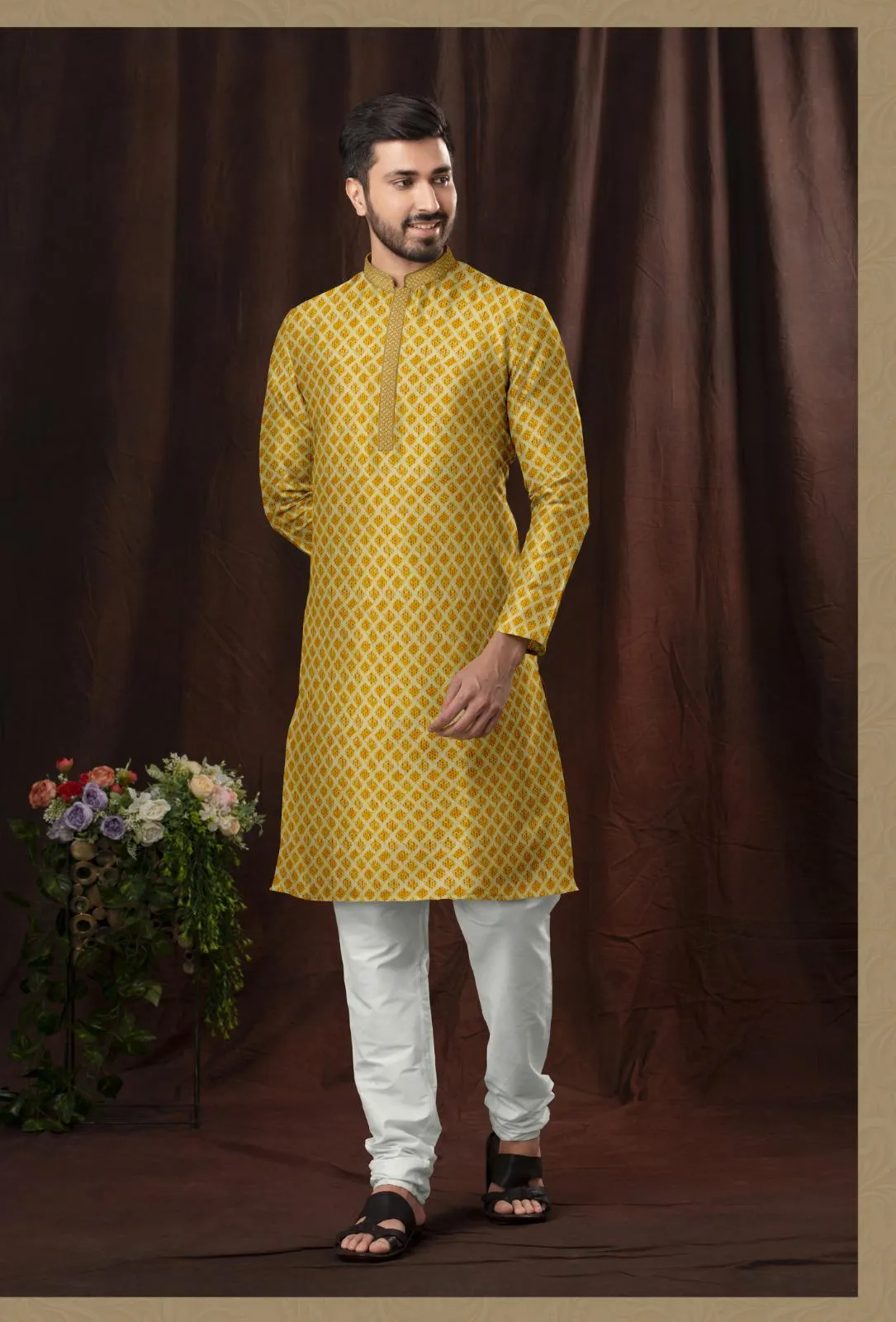 Chinkakari  Prints Men's Kurta Set