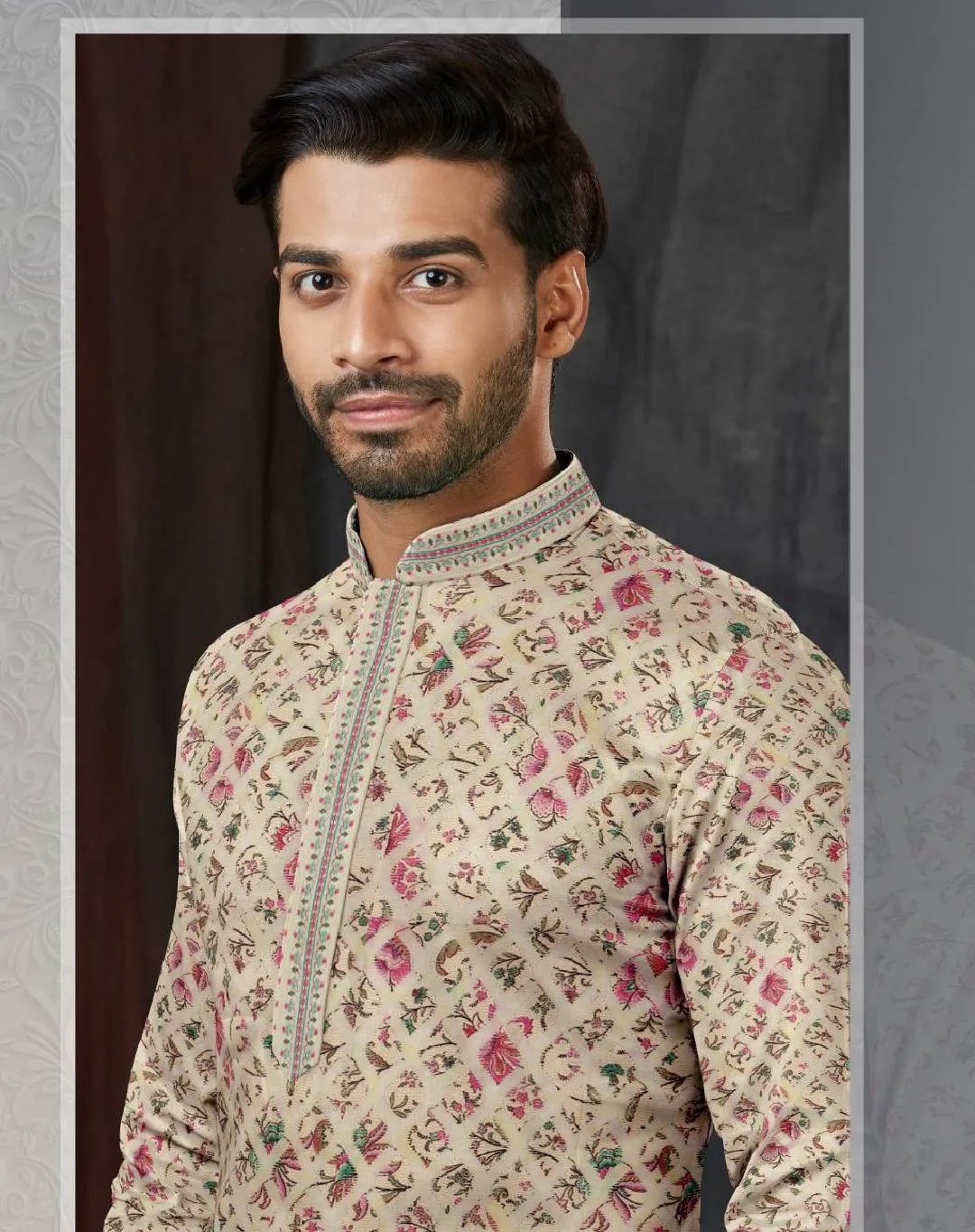 Chinkakari  Prints Men's Kurta Set