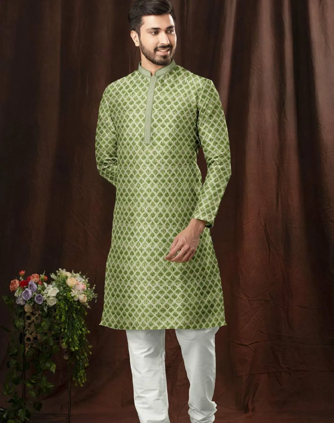 Chinkakari  Prints Men's Kurta Set