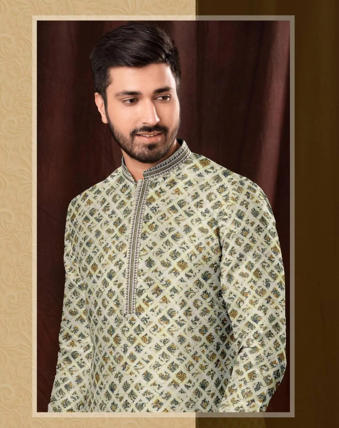 Chinkakari  Prints Men's Kurta Set