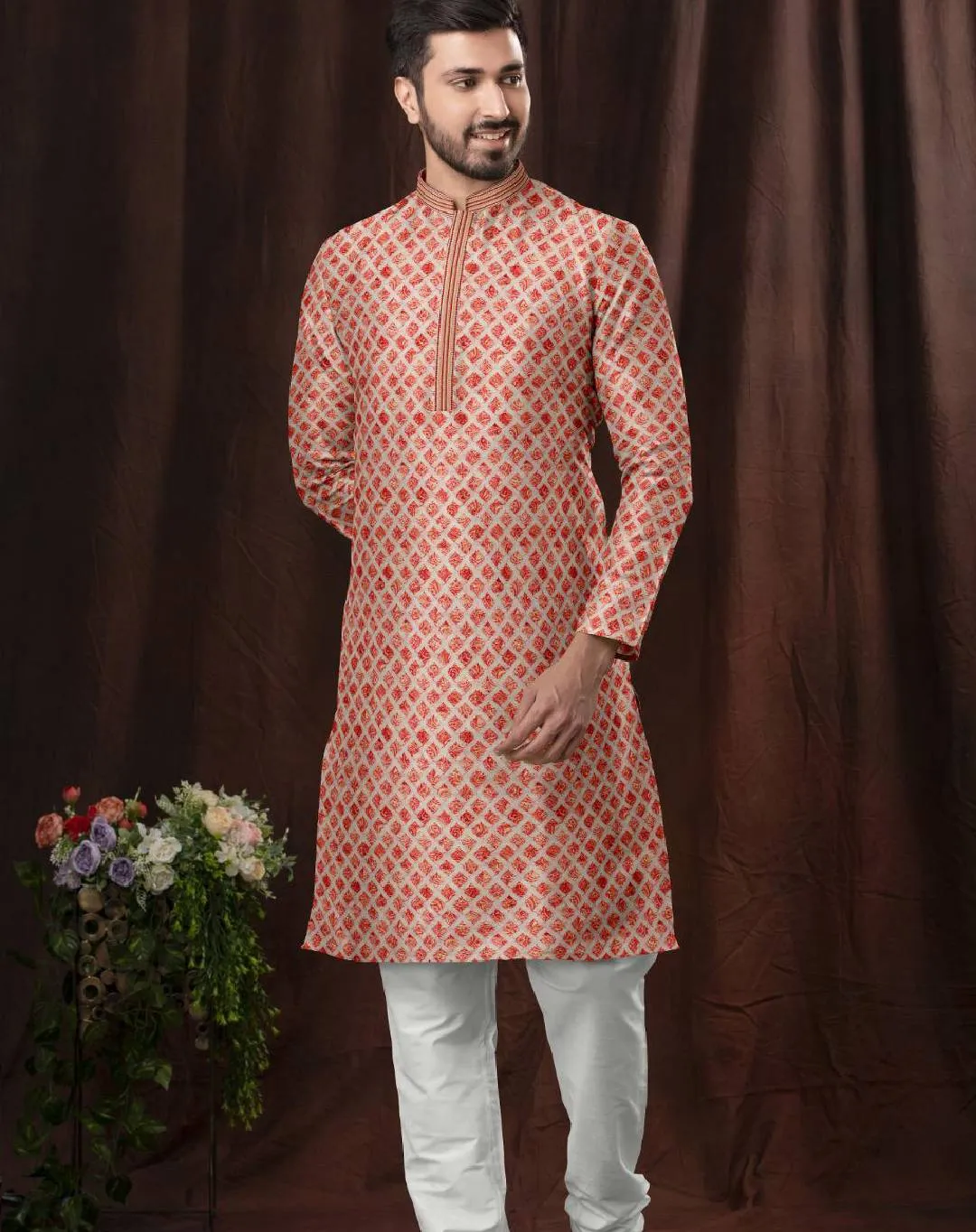 Chinkakari  Prints Men's Kurta Set