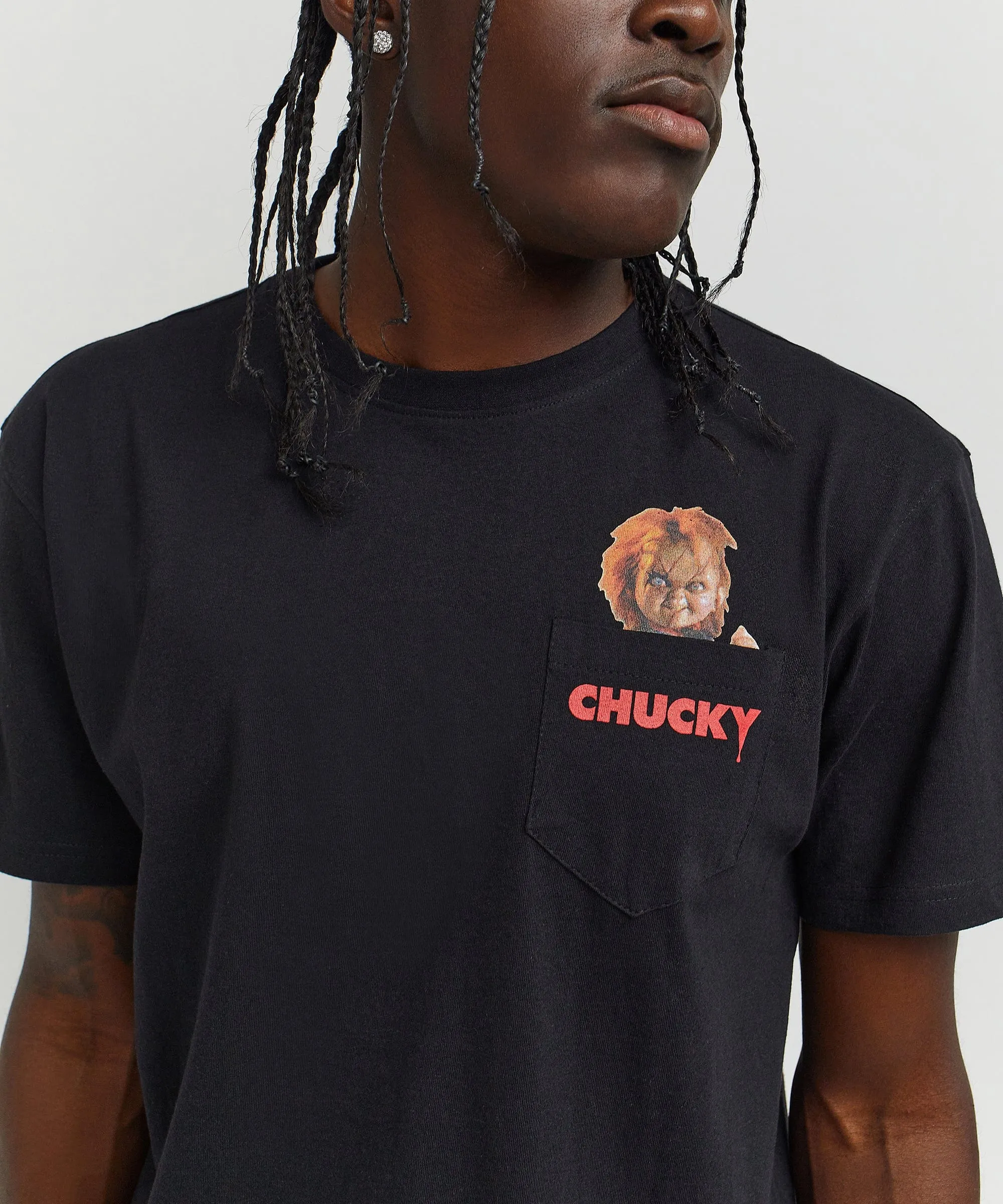 Chucky Pocket Short Sleeve Tee - Black