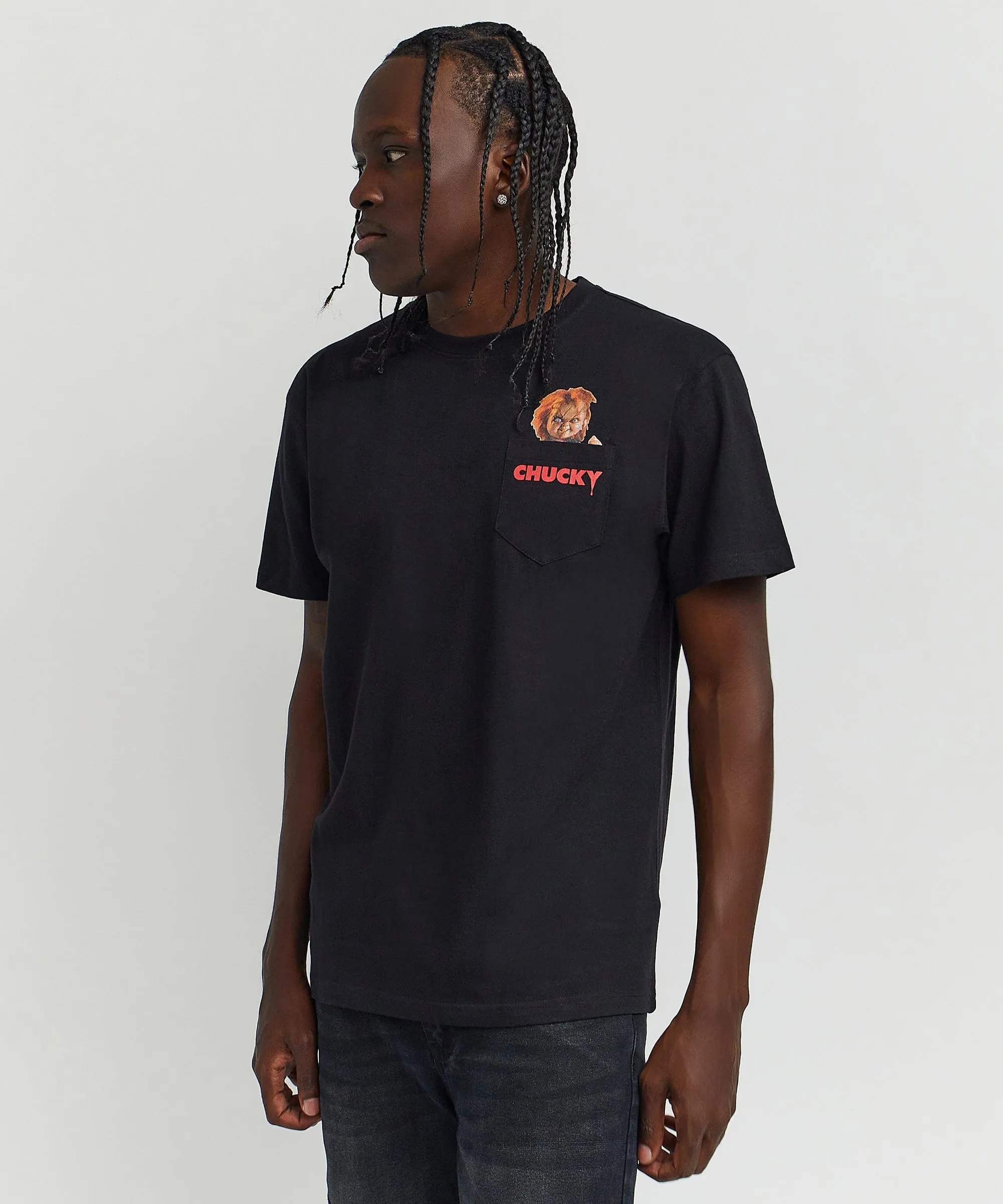 Chucky Pocket Short Sleeve Tee - Black