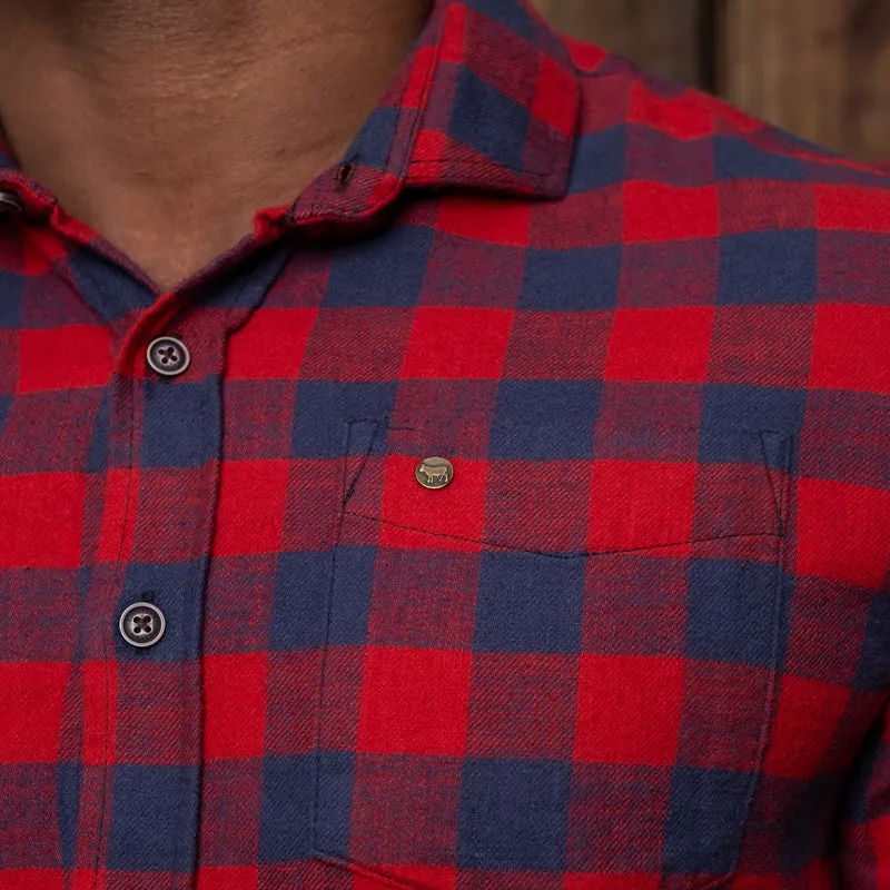 Dargle Gingham Flannel Slim Fit Shirt Masai