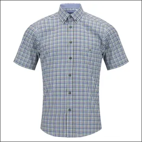 Dg's Light Green Check Short Sleeve-