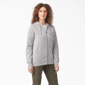 Dickies Women's Zip Front Heavyweight Hooded Sweater FW201 - Grey