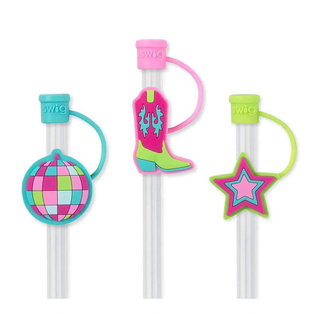 Disco Cowgirl Straw Topper Set