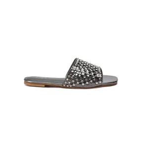 Embellished Square Toe Slide MY 286