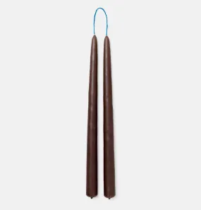 ferm LIVING Dipped Candles in Brown – Set of 2