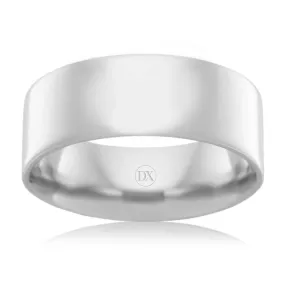 Flat Round 8mm - 18ct White Gold