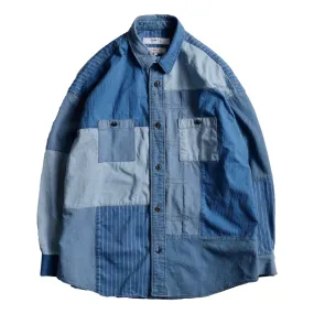 FUNDAMENTAL PATCHWORK SHIRT 3YR WASH-INDIGO