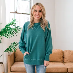 Girlfriend Crewneck Sweatshirt - Teal