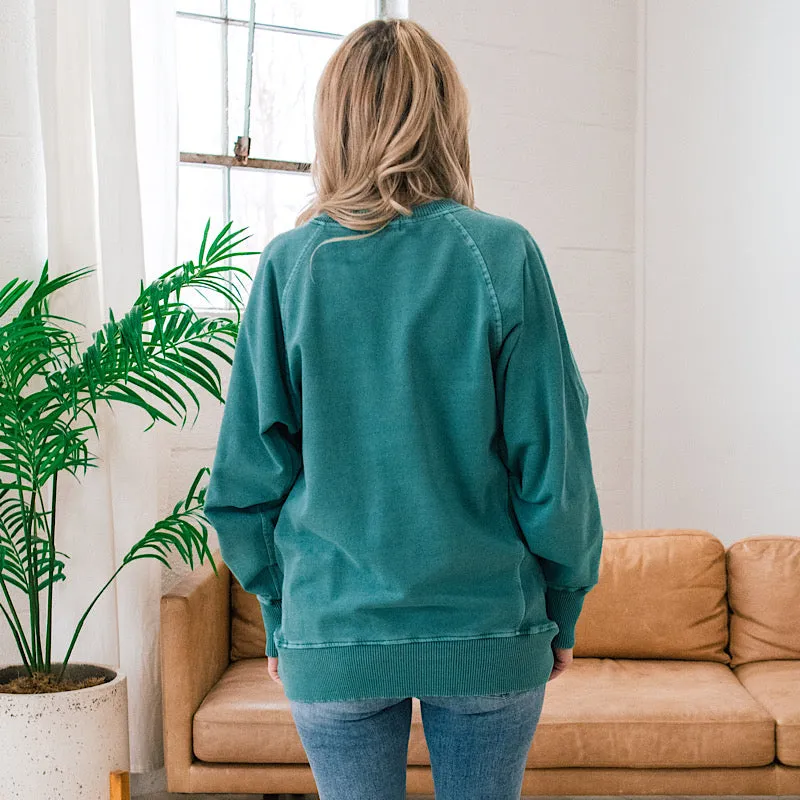 Girlfriend Crewneck Sweatshirt - Teal