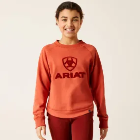 Girl's Ariat Benicia Sweatshirt - Burnt Brick