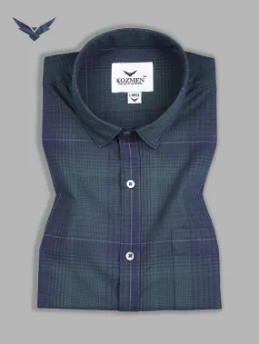 GUNMETAL BLUE AND PLANTATION GREEN CHECKERED Shirt