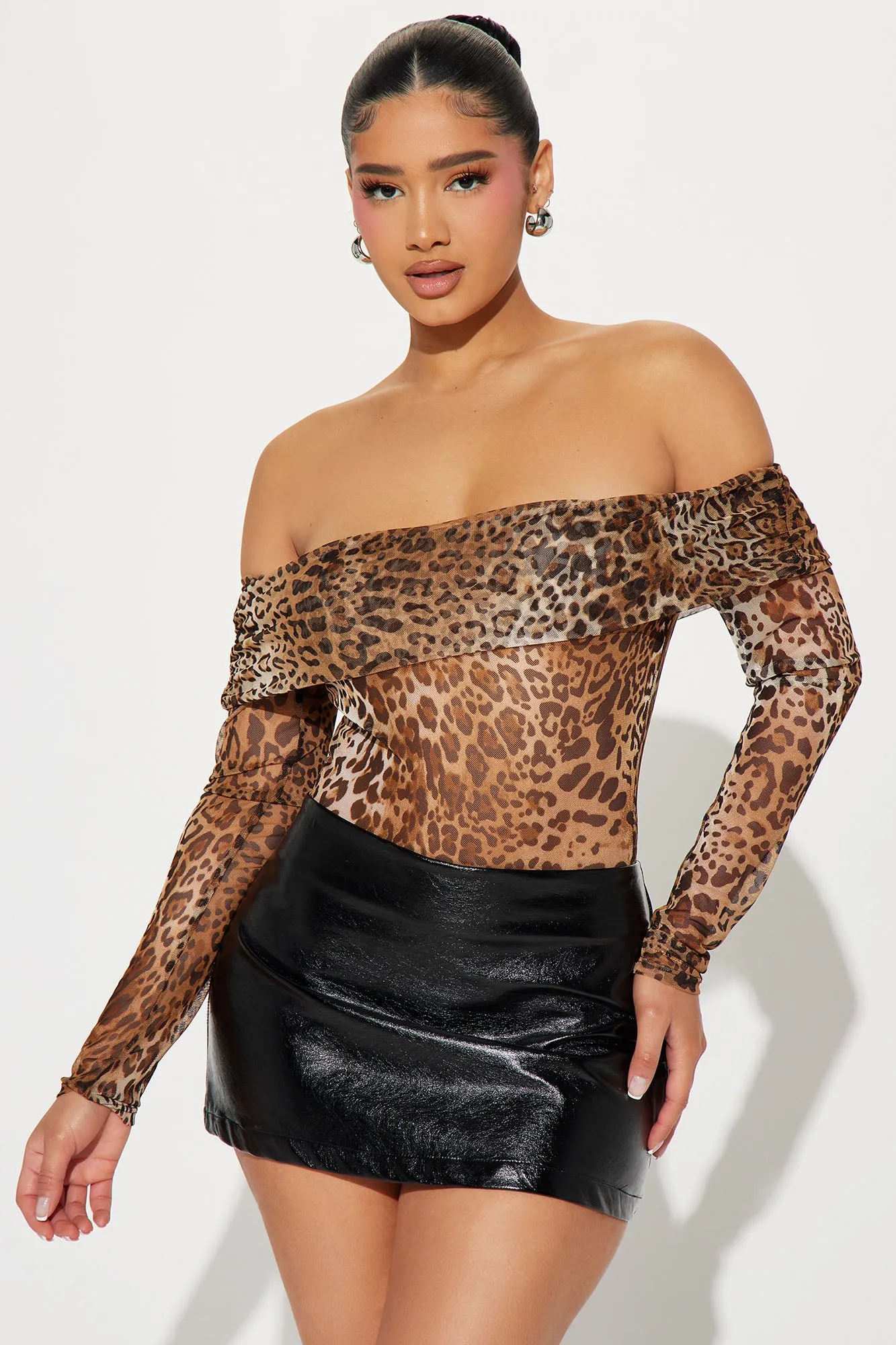 Laviza Leopard Mesh Bodysuit - Leopard