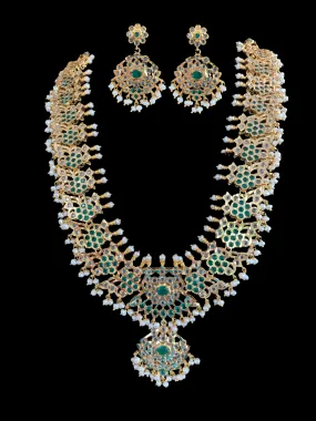 LN8 Samyukta  fresh water pearls set in green   (READY TO SHIP)