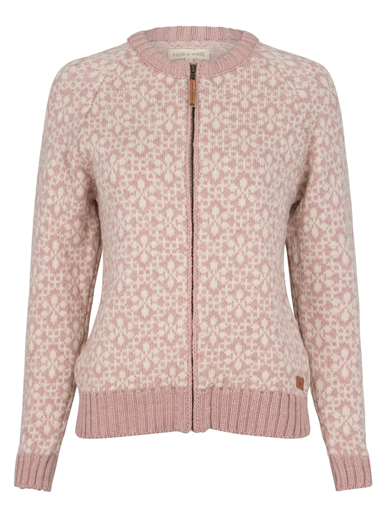 Norweger Strickjacke Raven dark rose