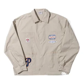 PUBLISH BADGE WORK SHIRT -BEIGE