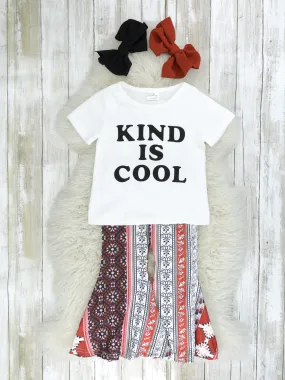 "Kind Is Cool" Boho Bell Bottom Outfit