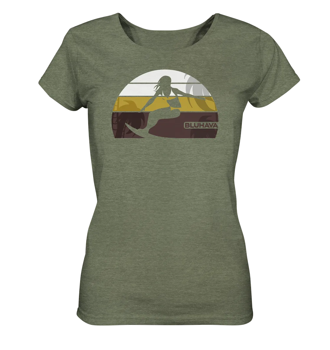 "Sunset Paradise Drive" - Damen Premium Organic Shirt (meliert)