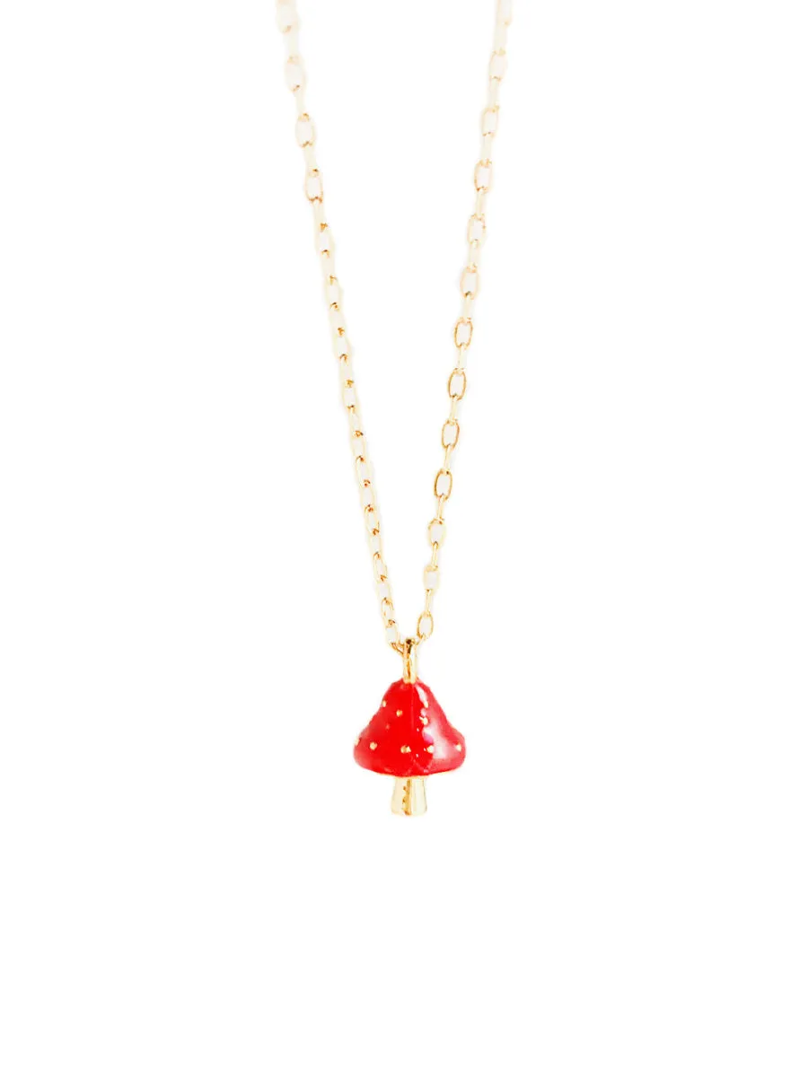 Red Capped Mushroom Necklace