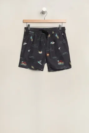 Short de Plage Imprimé Amnesia Junior