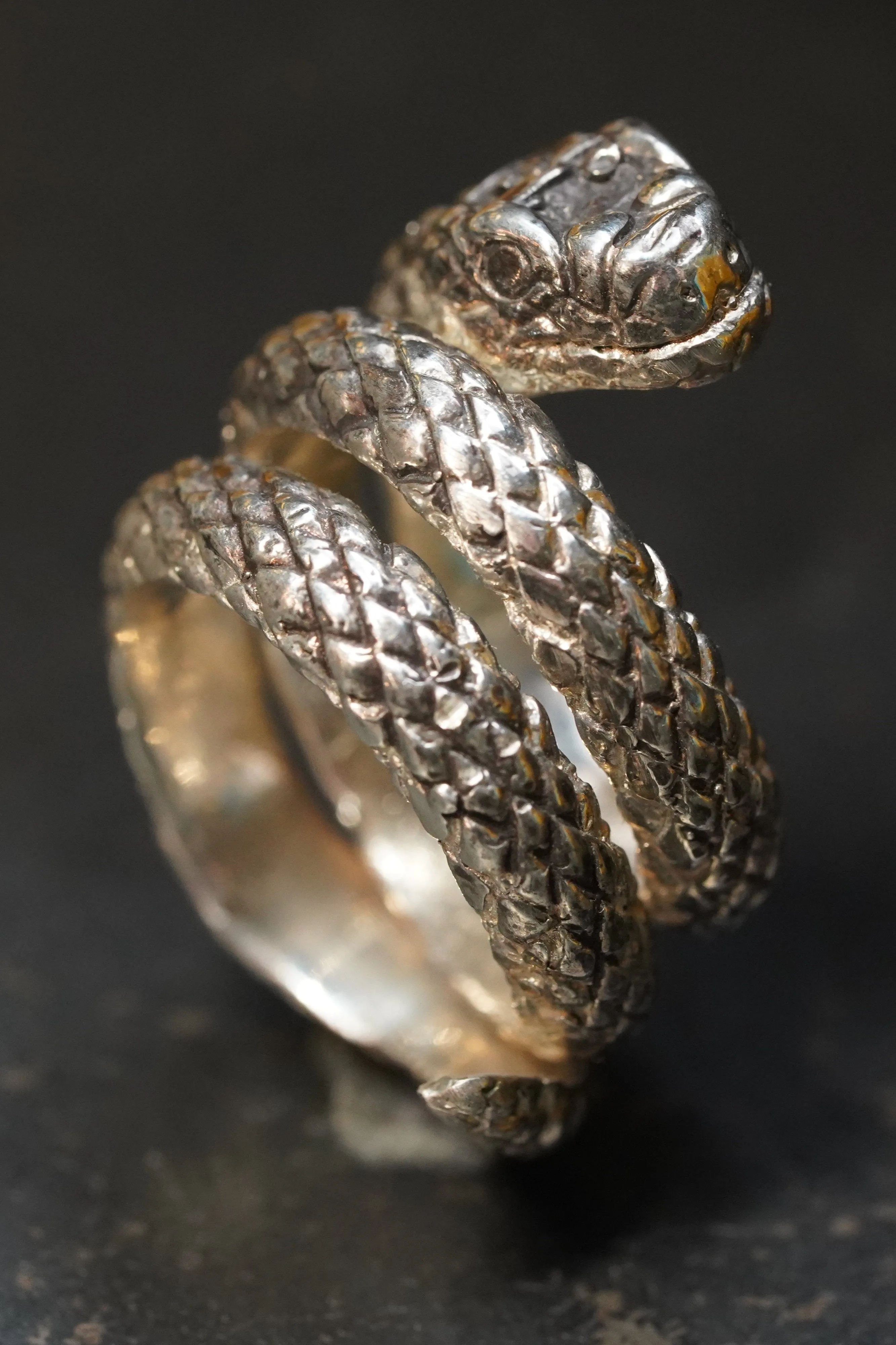 SILVER SNAKE RING