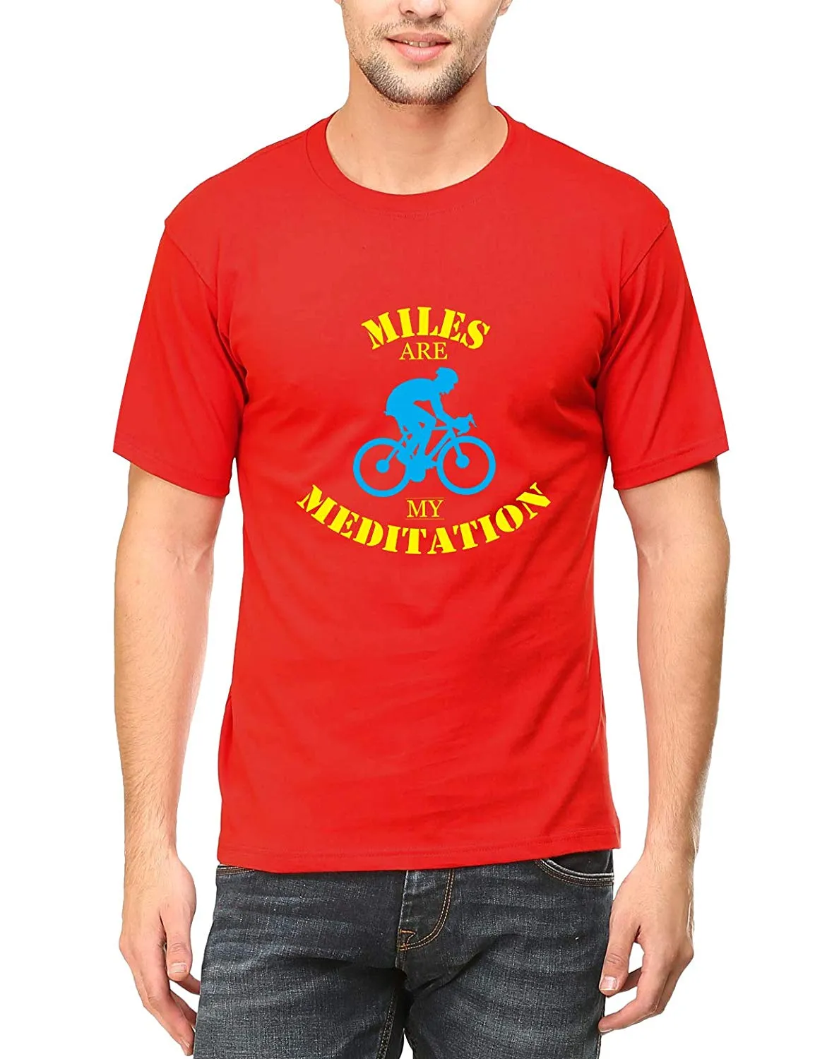 Swag Swami Men's  Miles Are My Meditation T-Shirt