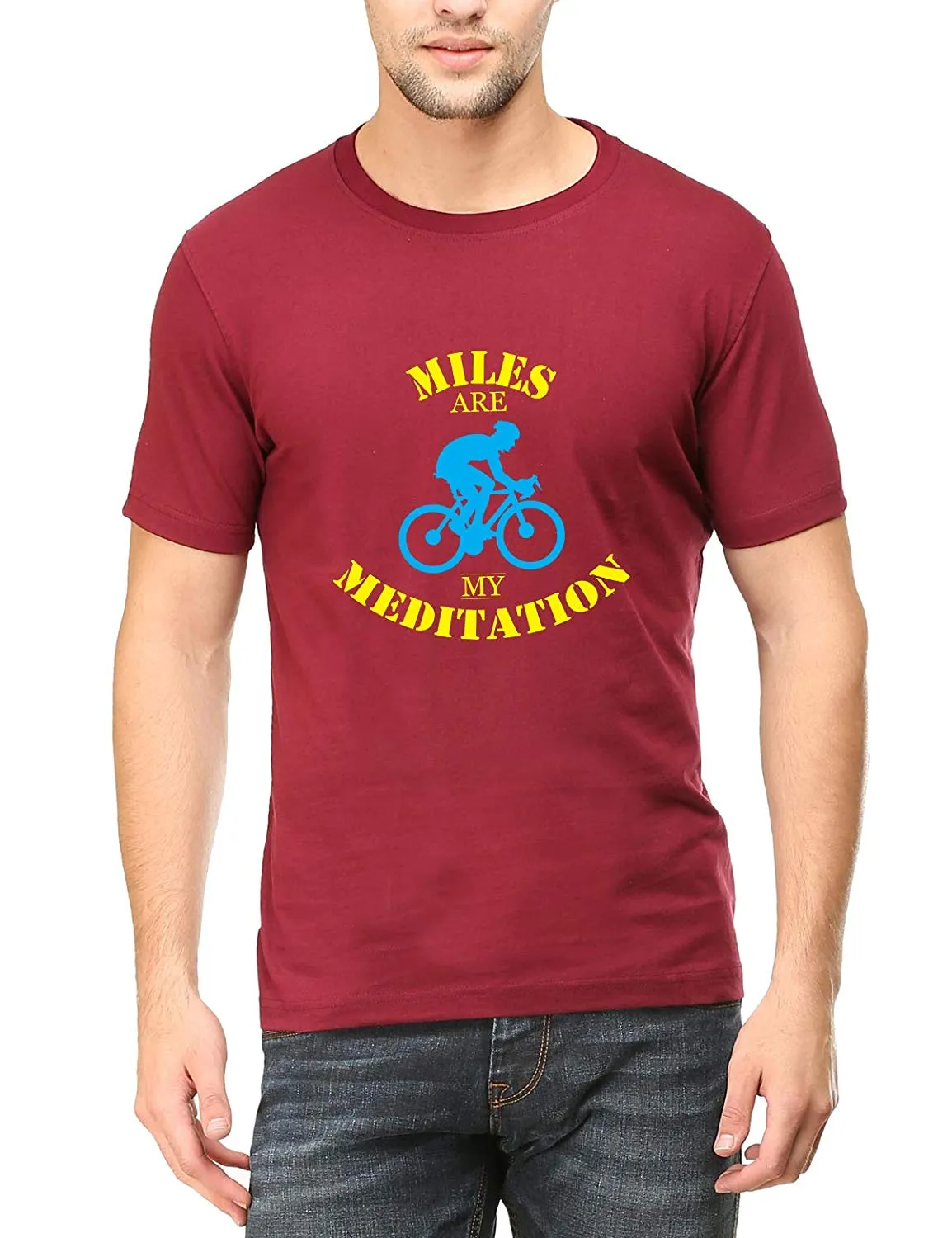 Swag Swami Men's  Miles Are My Meditation T-Shirt