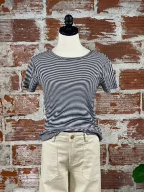 Thread & Supply Lexi Tee in Black & White Stripe