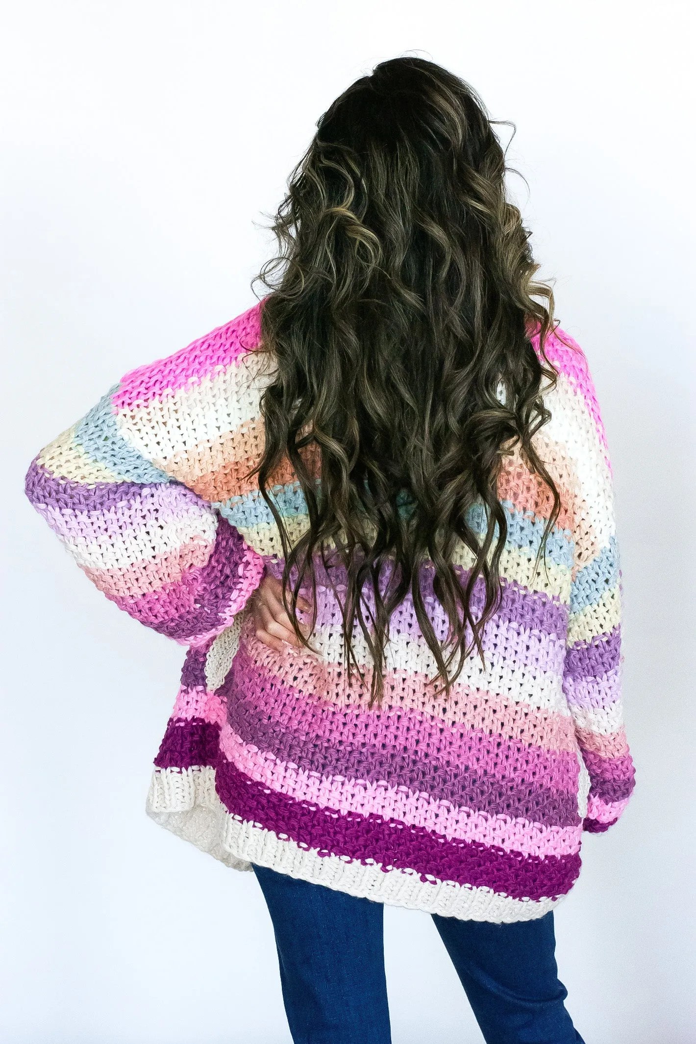 Vivacious Cutie Multicolor Knit Cardigan